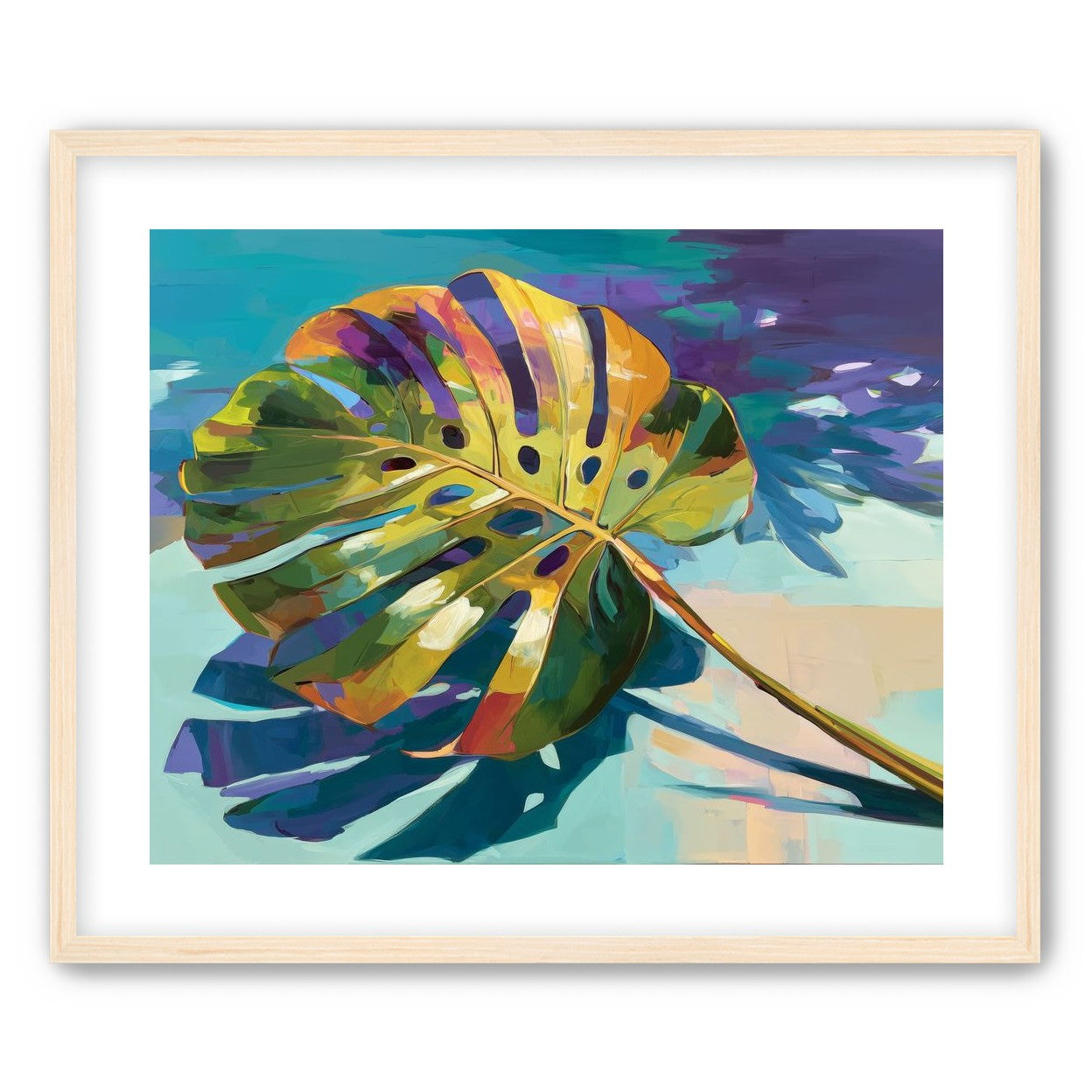Palm Leaves in Layered Paint