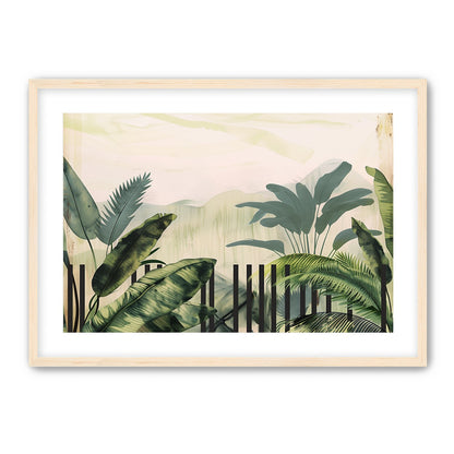Black posts in the palms