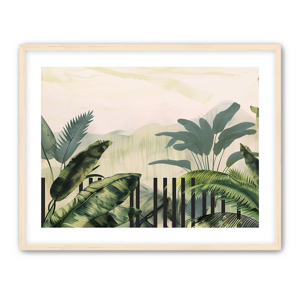 Black posts in the palms