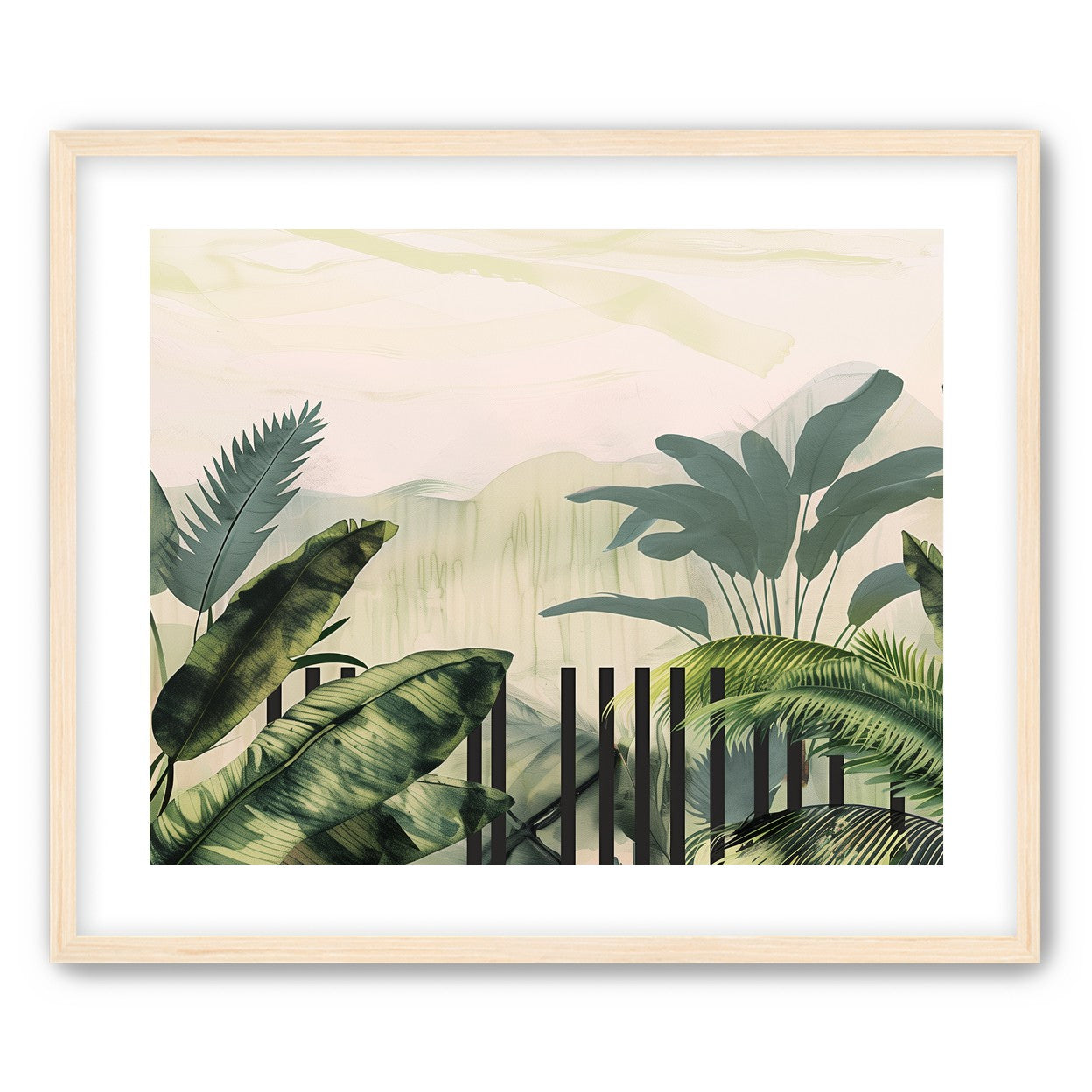 Black posts in the palms
