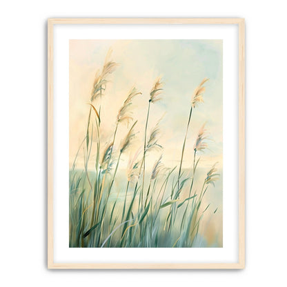 Peach light on reeds