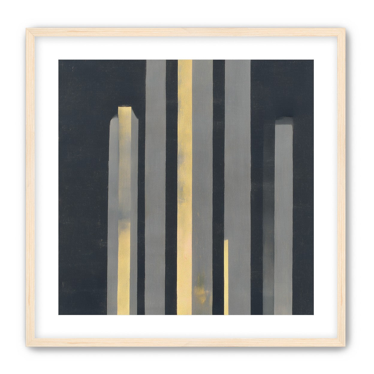 Yellow seeping through gray bars