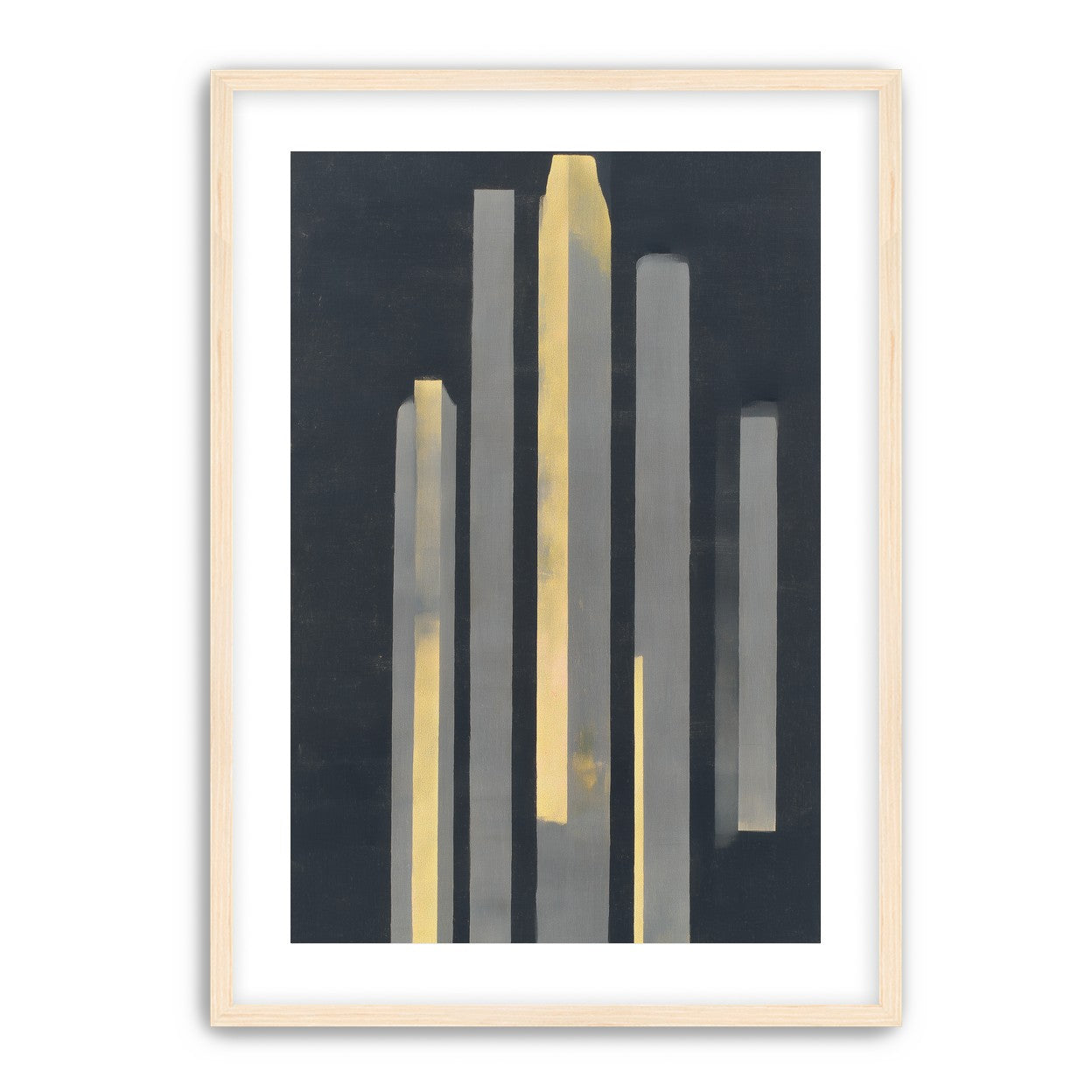 Yellow seeping through gray bars