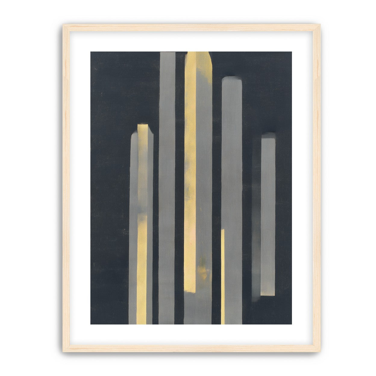 Yellow seeping through gray bars