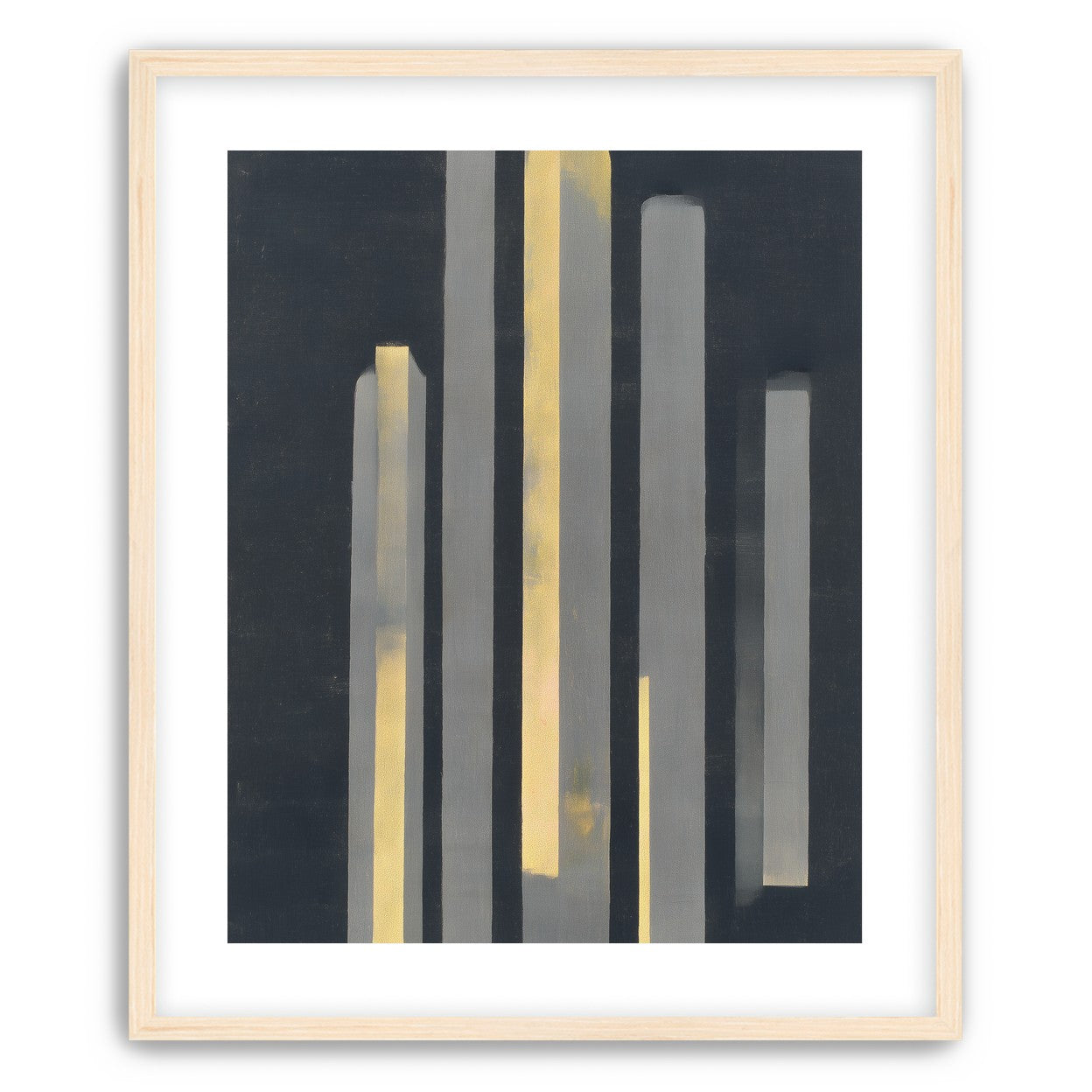 Yellow seeping through gray bars