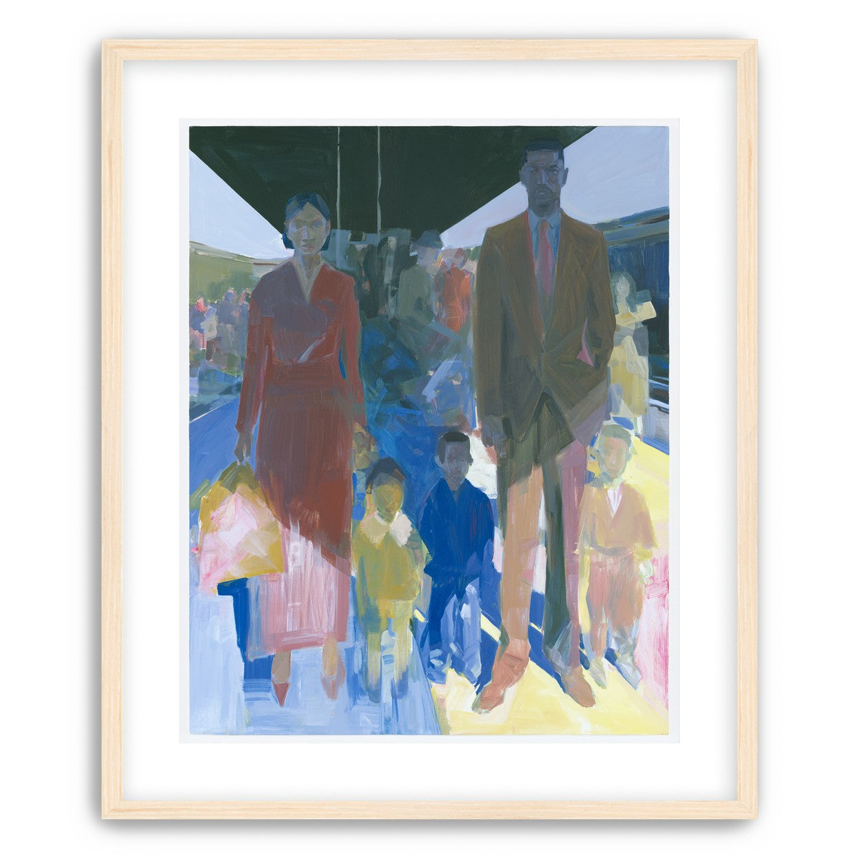 Family beneath the overpass