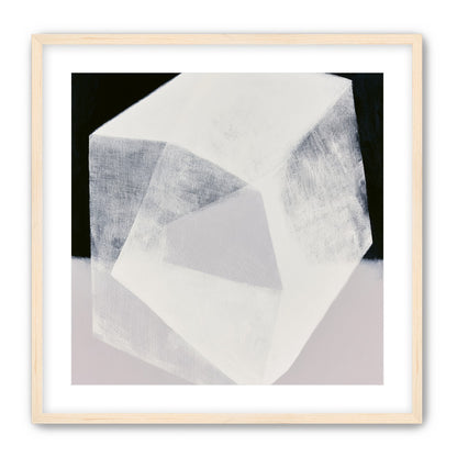 Milkwhite facets in deep black
