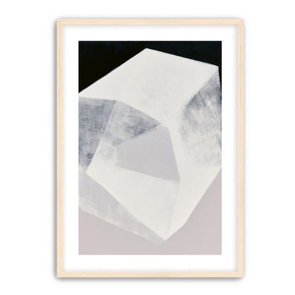 Milkwhite facets in deep black