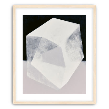 Milkwhite facets in deep black