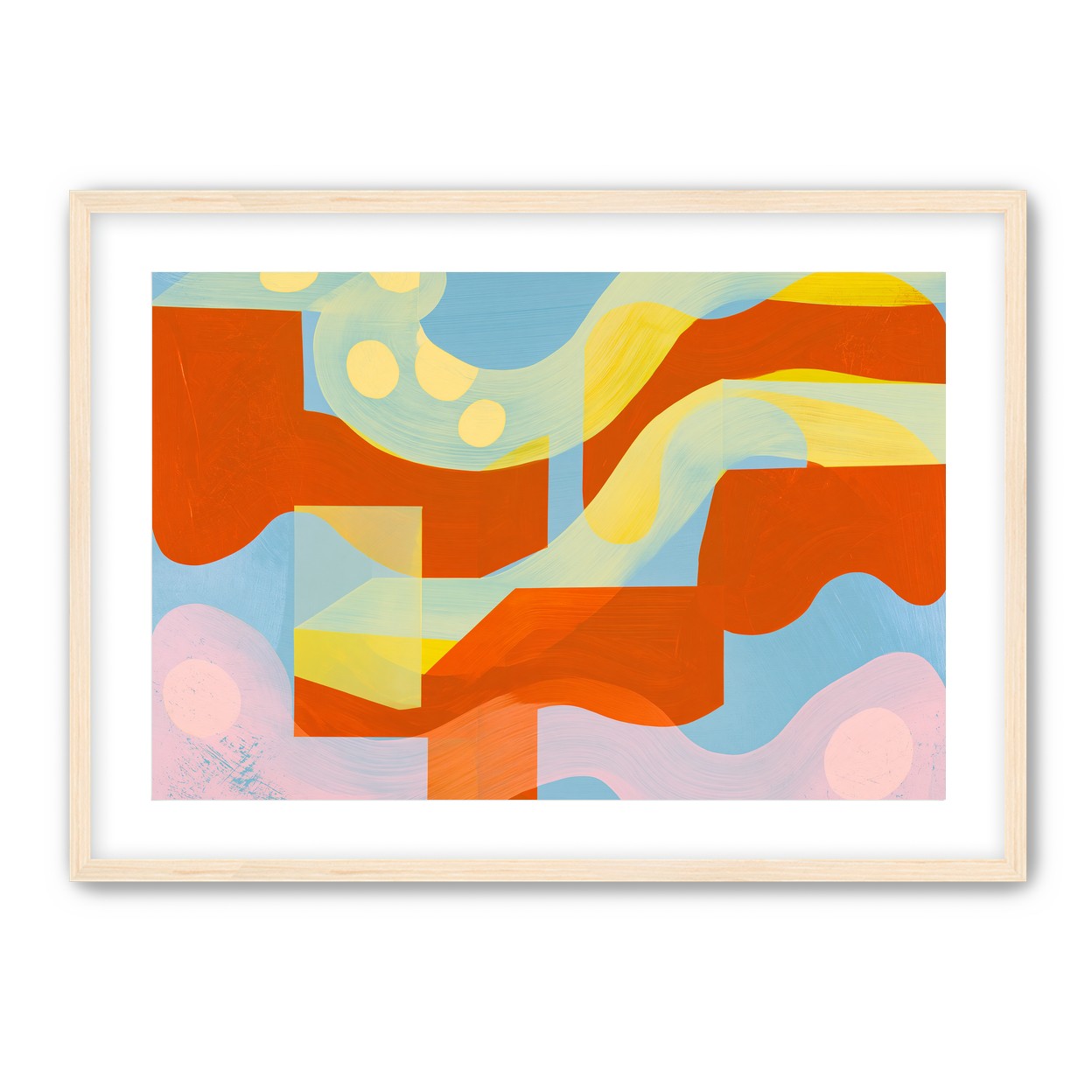 Orange bands within blue field