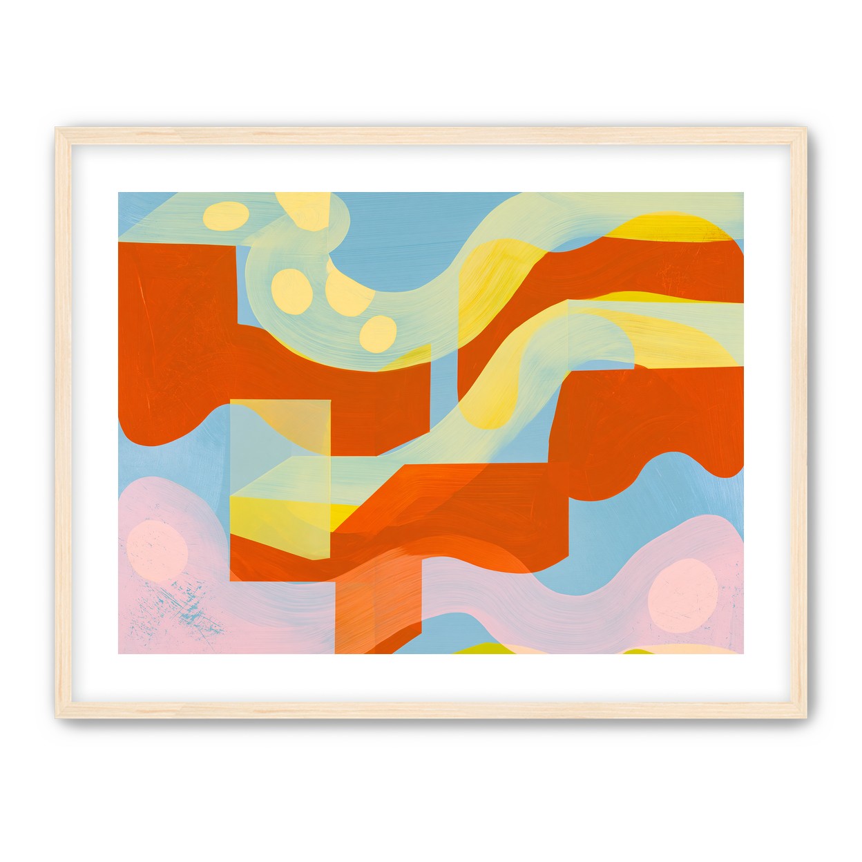 Orange bands within blue field