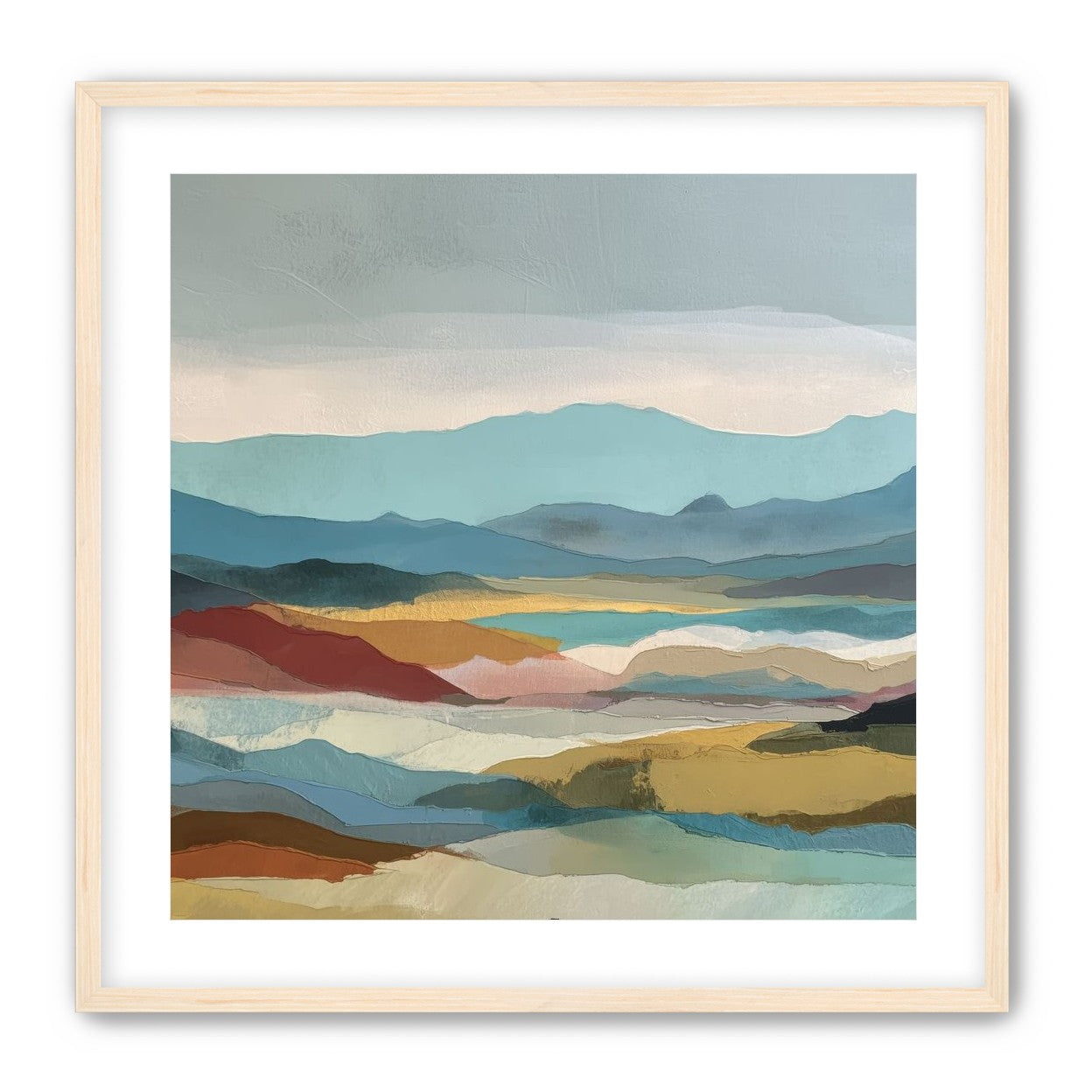 Layered Hills in Cool Bands