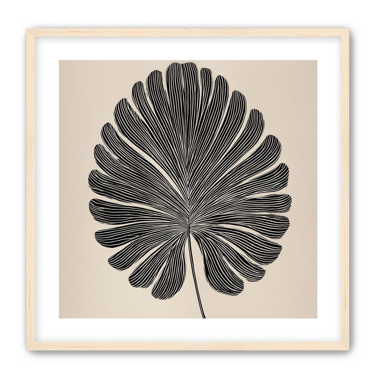 Striped fan leaf alone