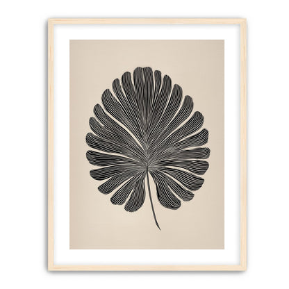 Striped fan leaf alone