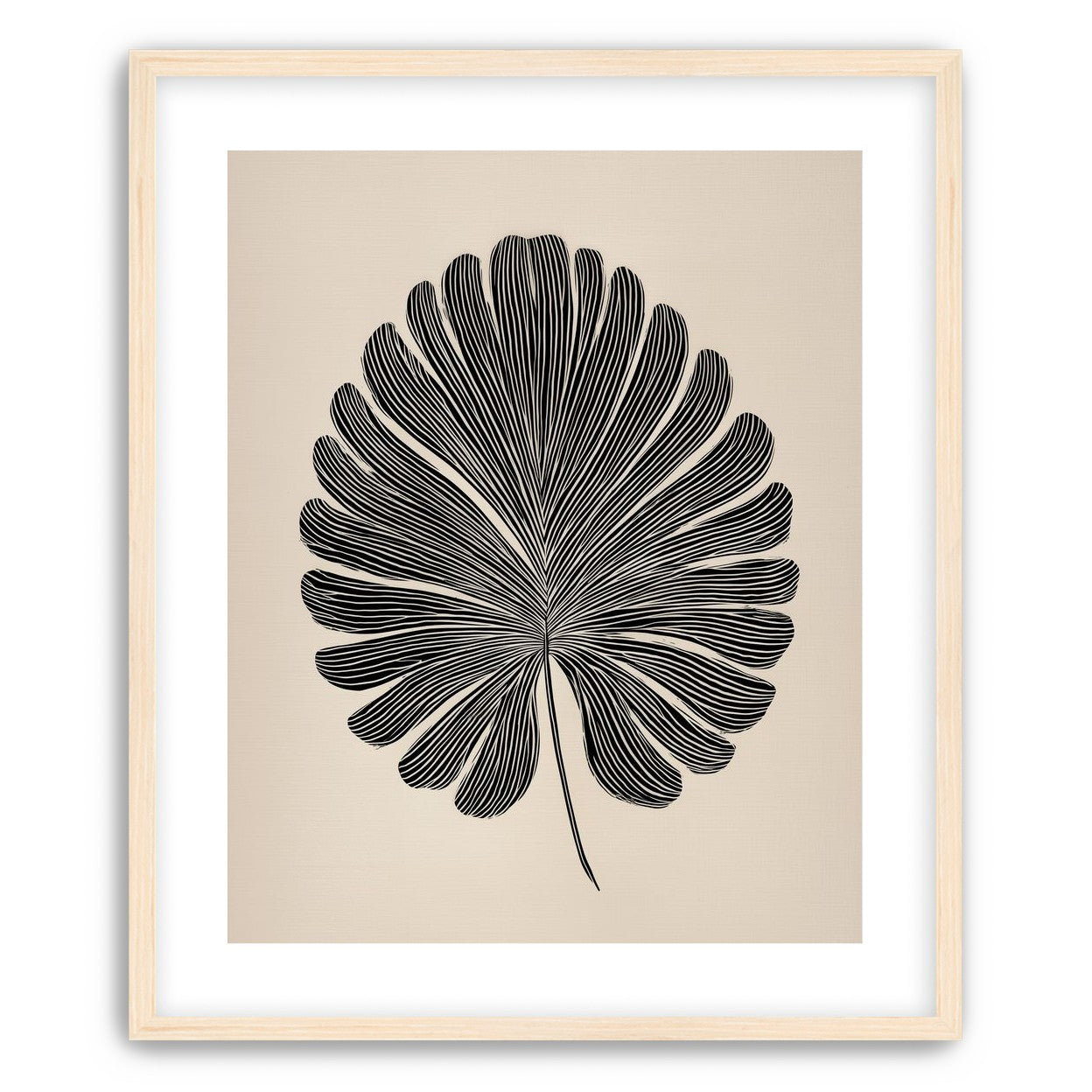 Striped fan leaf alone