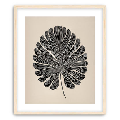 Striped fan leaf alone
