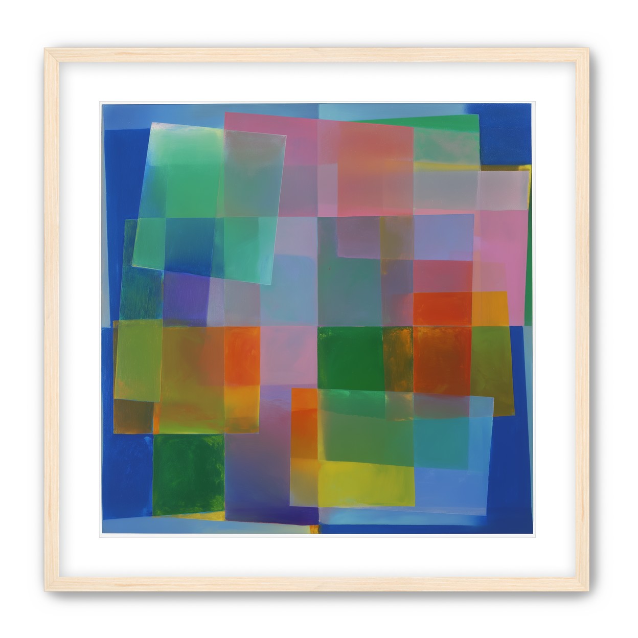 Blue depth under warm veils