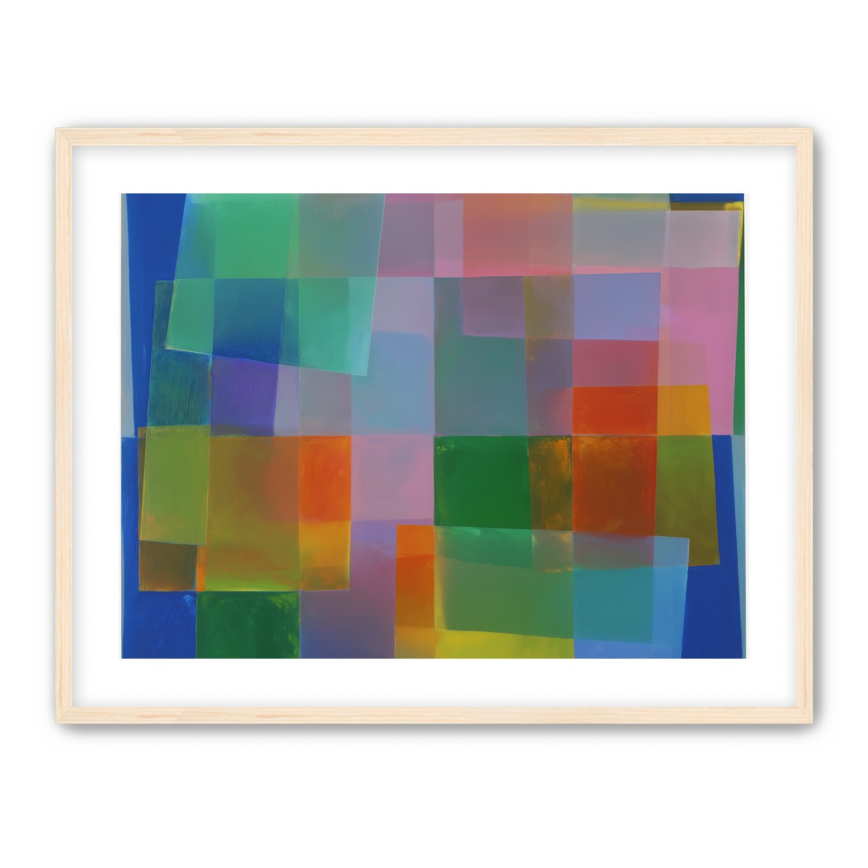 Blue depth under warm veils