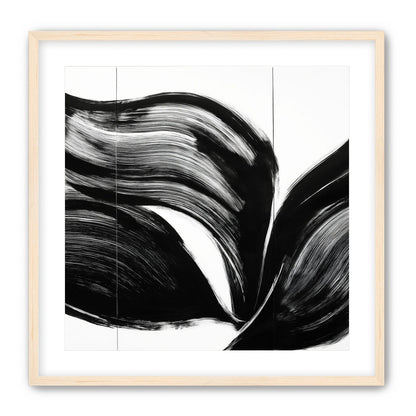 Three petals in black ink
