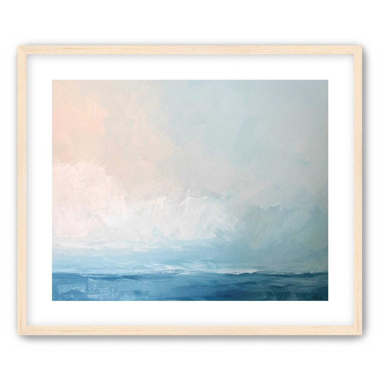 Quiet sea under pale sky