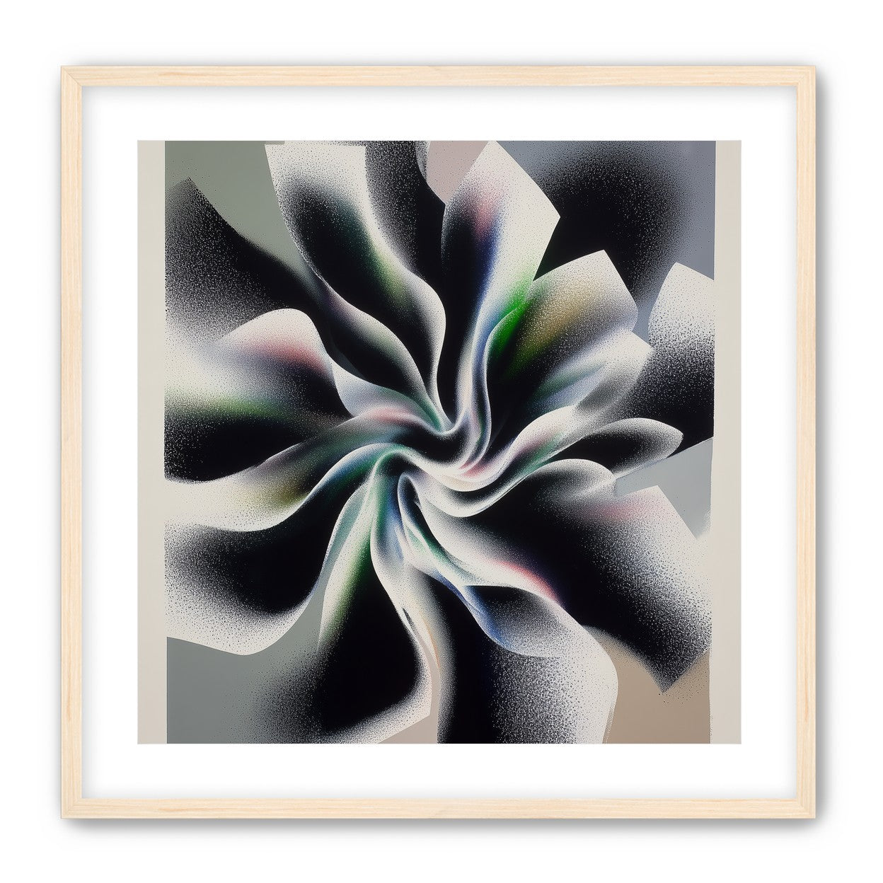 Spiral fold within pale blocks