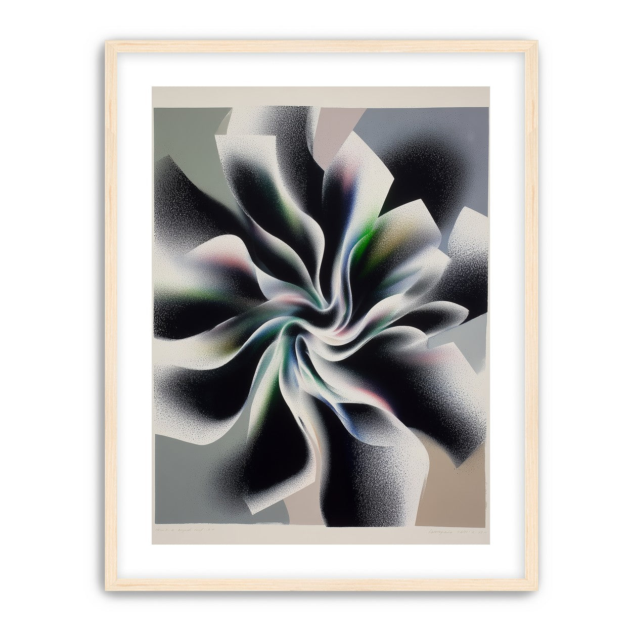 Spiral fold within pale blocks