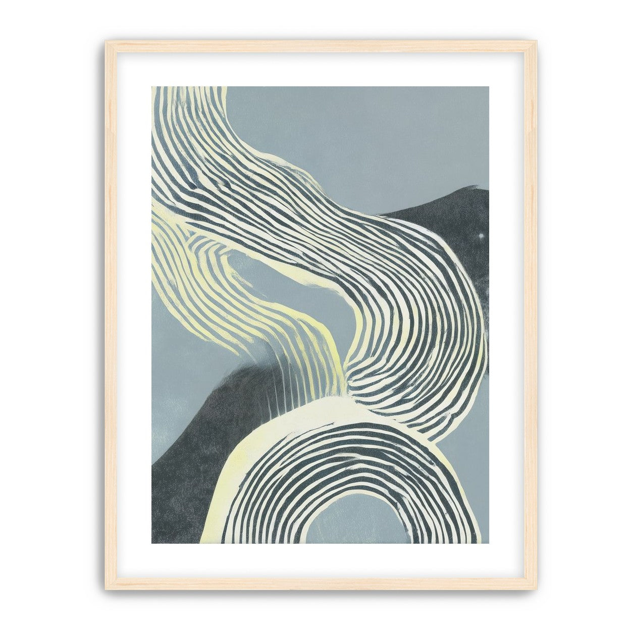 Curving stripes across the field