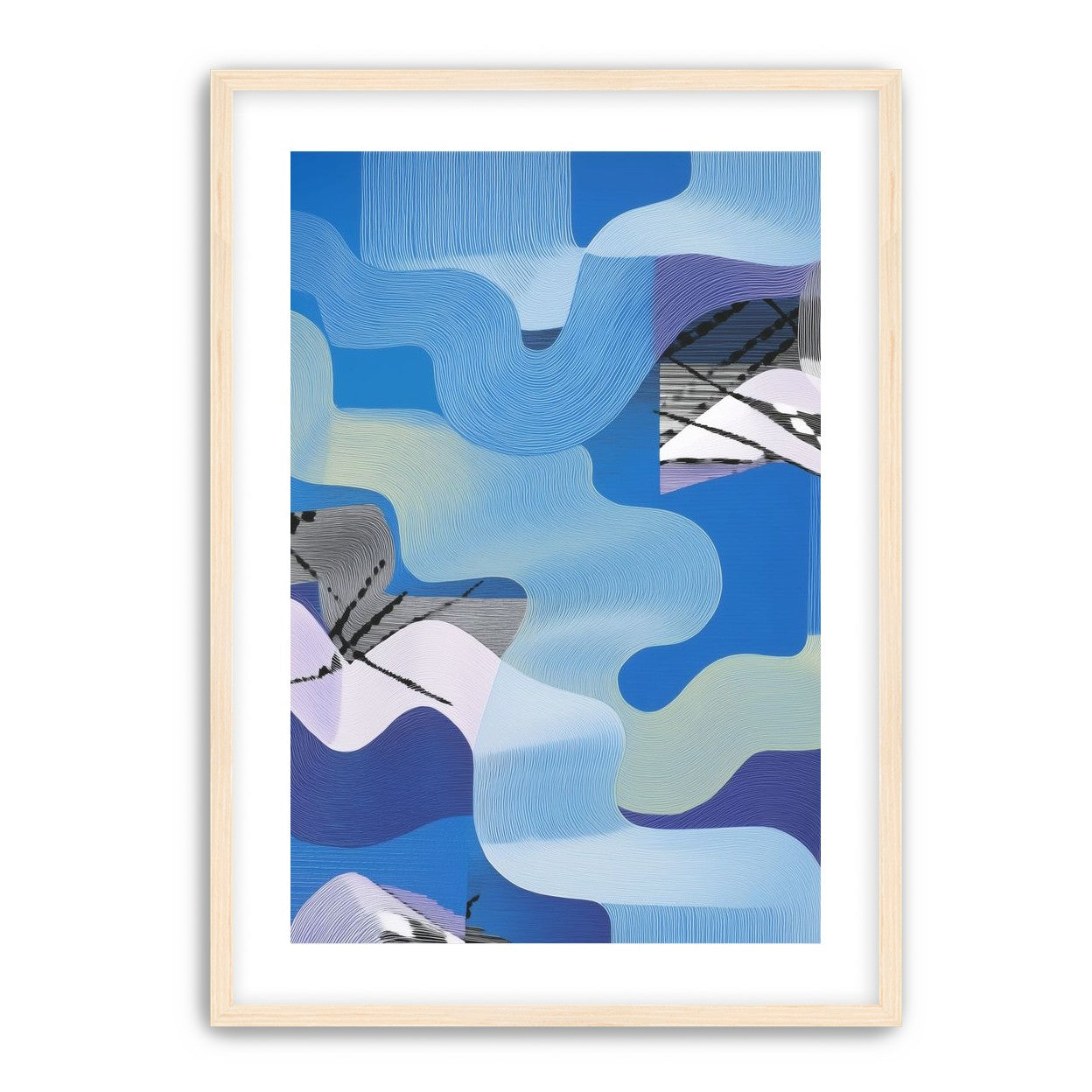 Waves within blue blocks