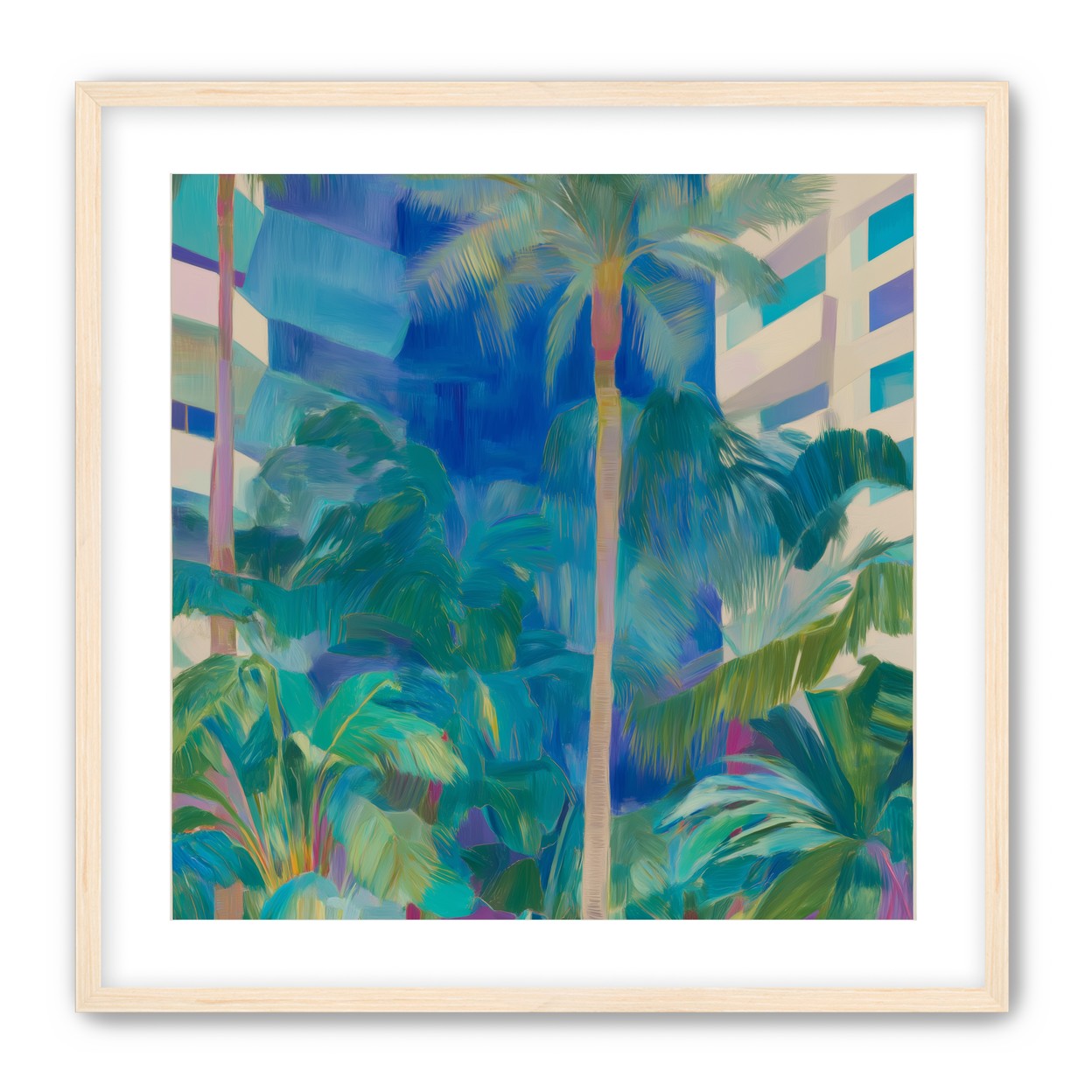 Palm shade between towers