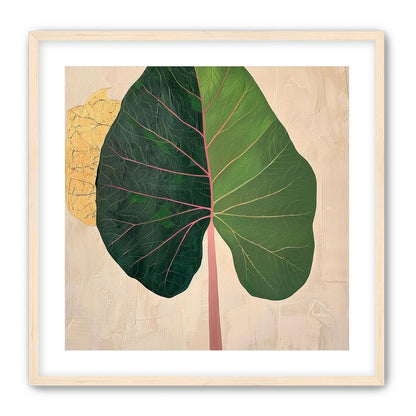 Split green leaf portrait