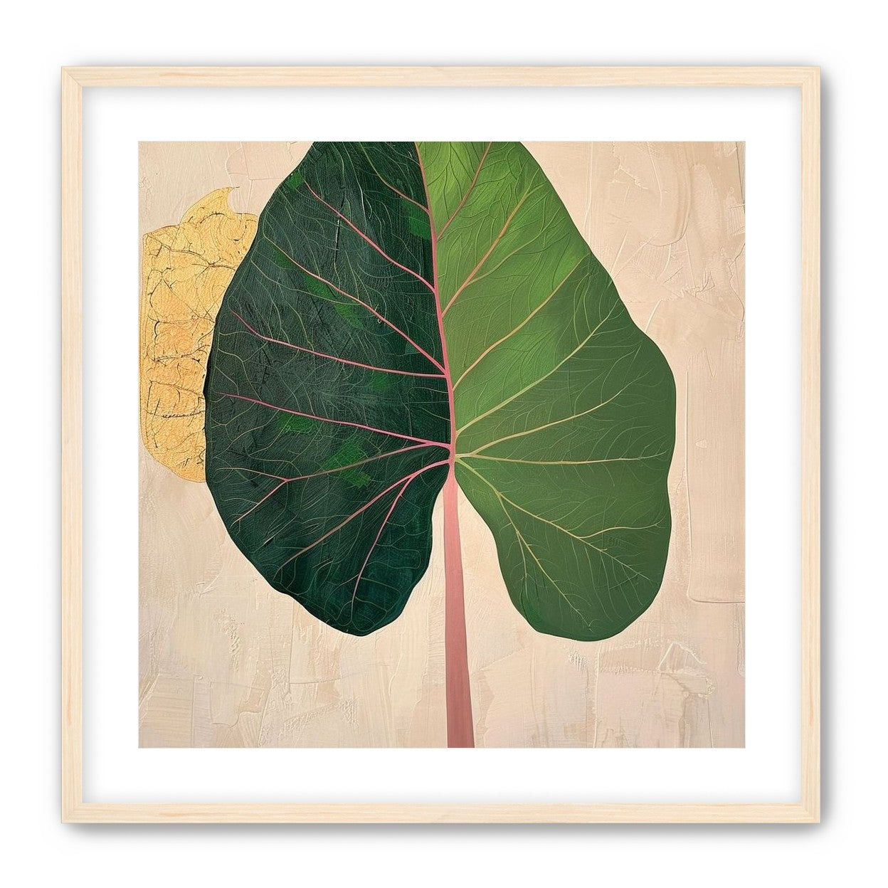 Split green leaf portrait