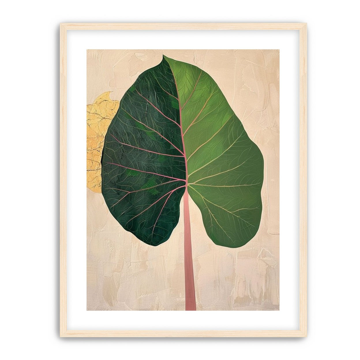 Split green leaf portrait
