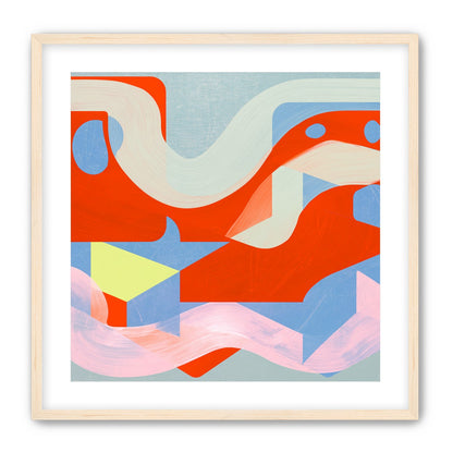 Pale sweep over red blocks