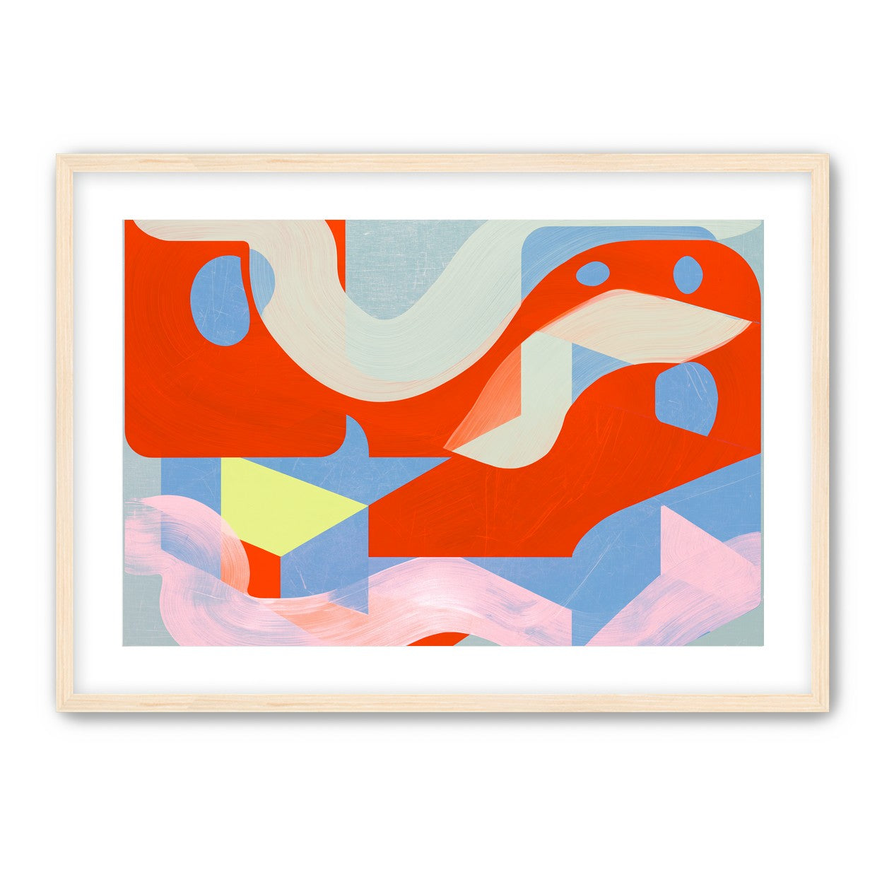 Pale sweep over red blocks