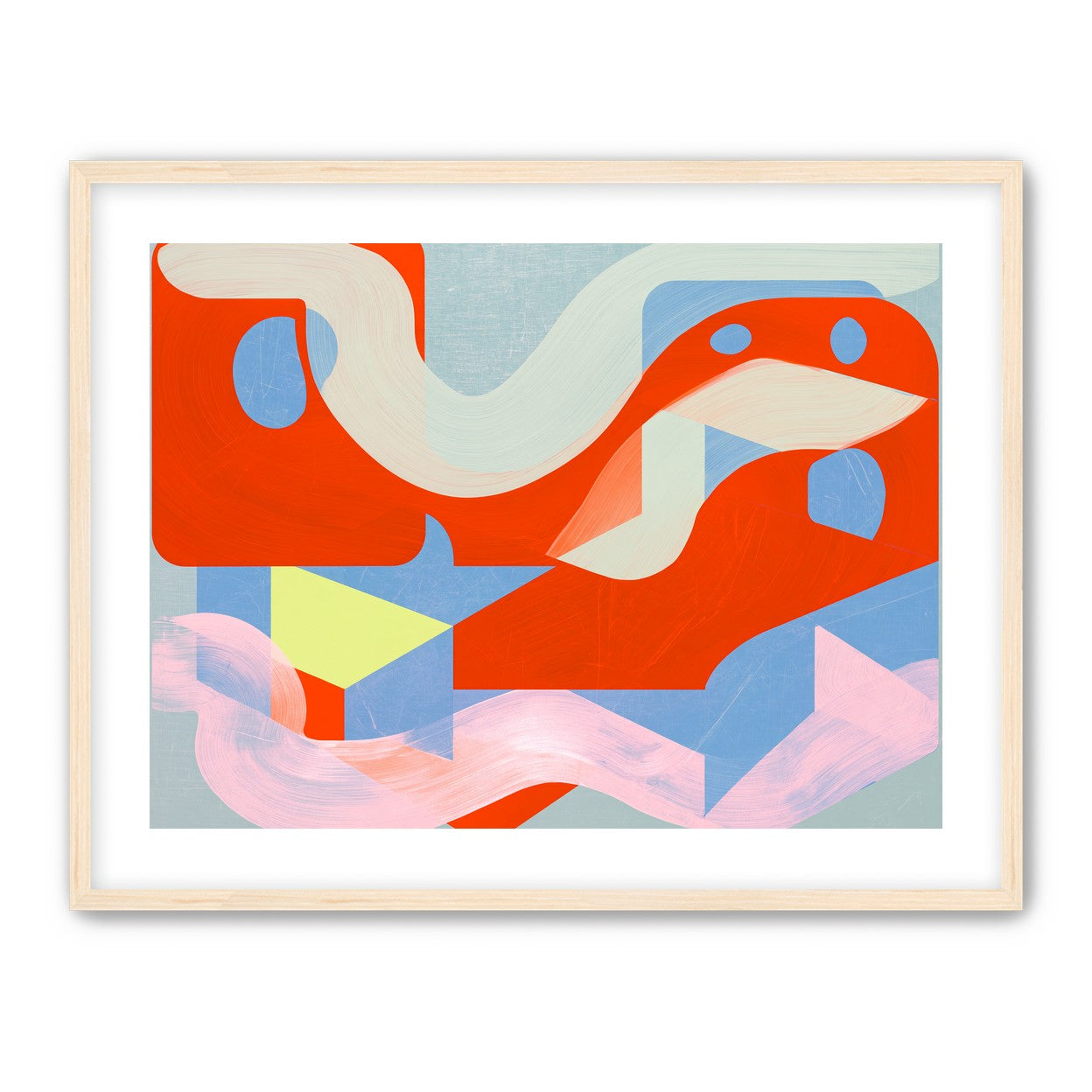 Pale sweep over red blocks