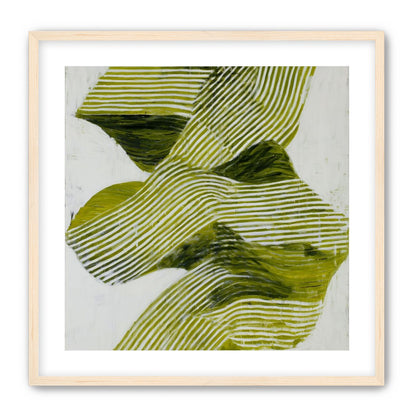 Olive stripes across white
