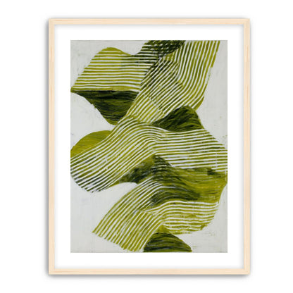 Olive stripes across white
