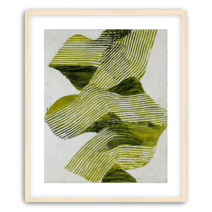 Olive stripes across white