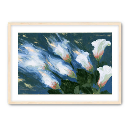 Blue wind through white lilies