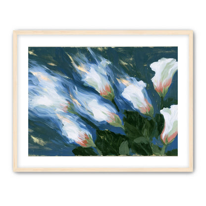 Blue wind through white lilies