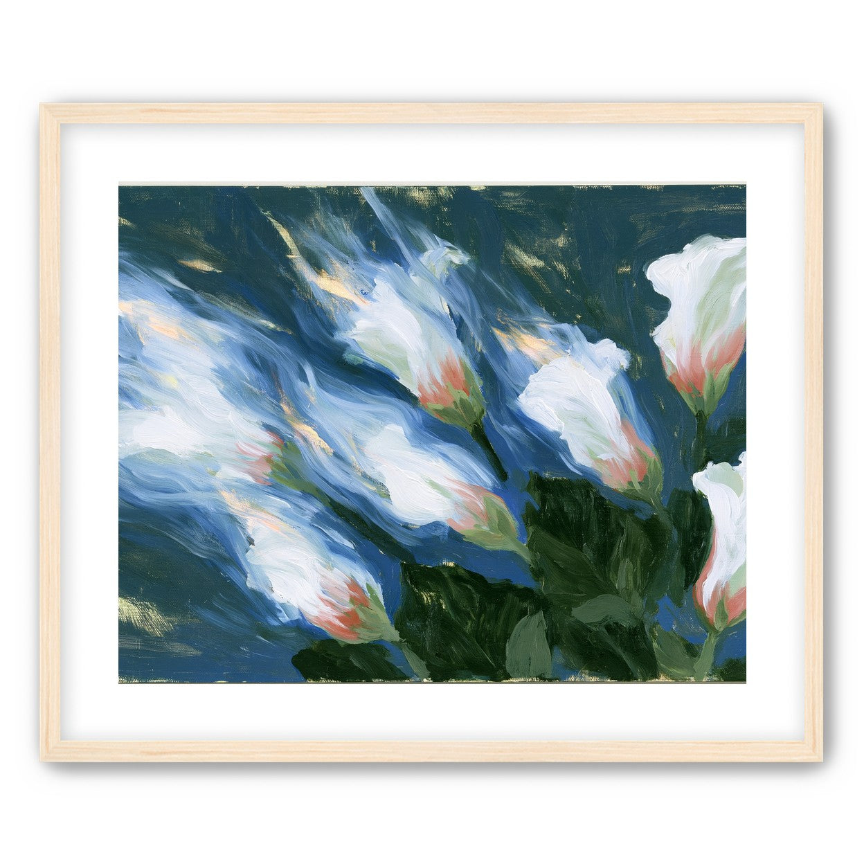 Blue wind through white lilies
