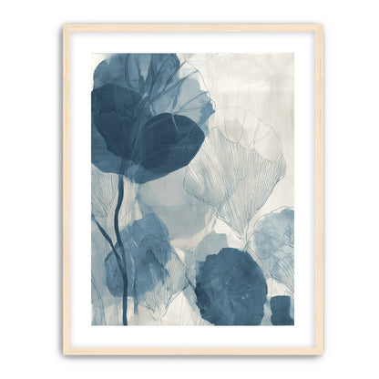 Indigo leaves on paper