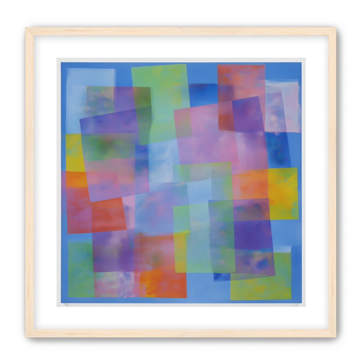 Blue field under shifting pastels