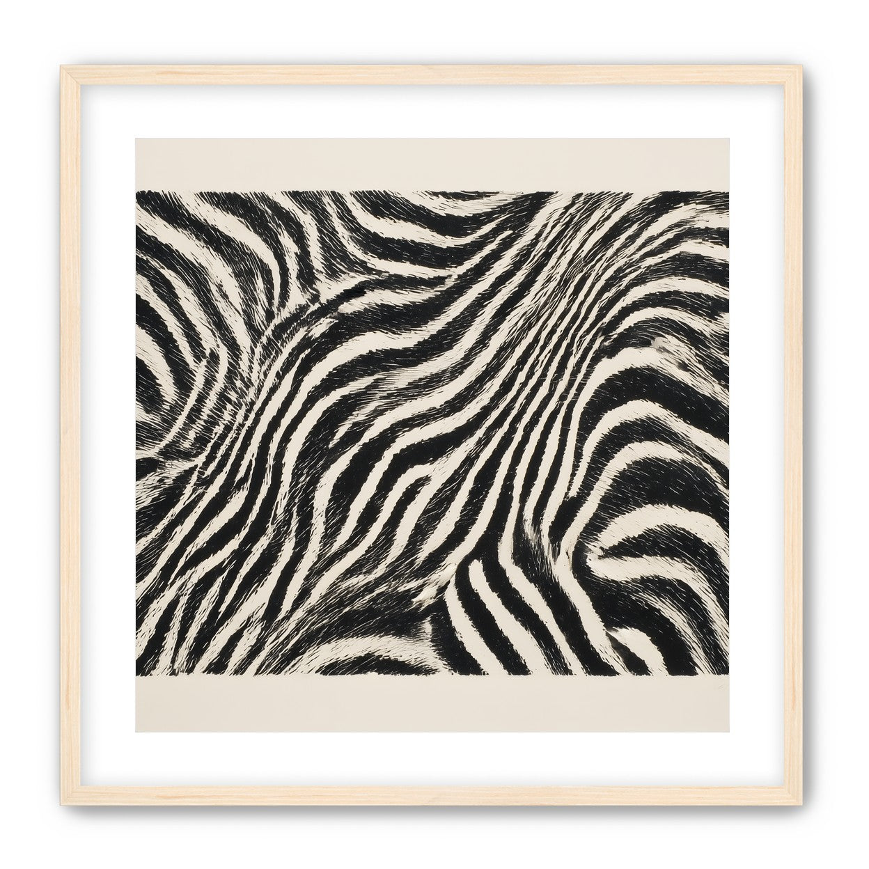 Zebra stripes across the frame