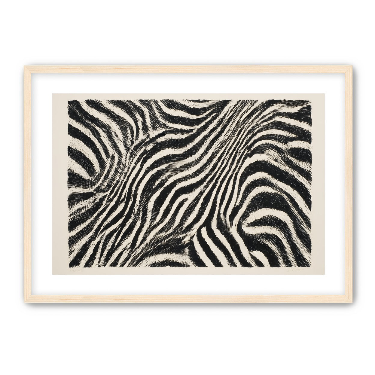 Zebra stripes across the frame