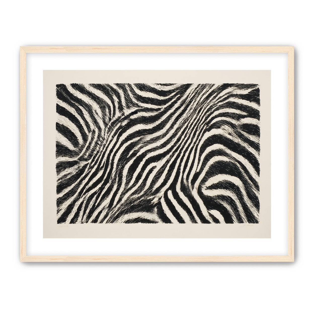 Zebra stripes across the frame