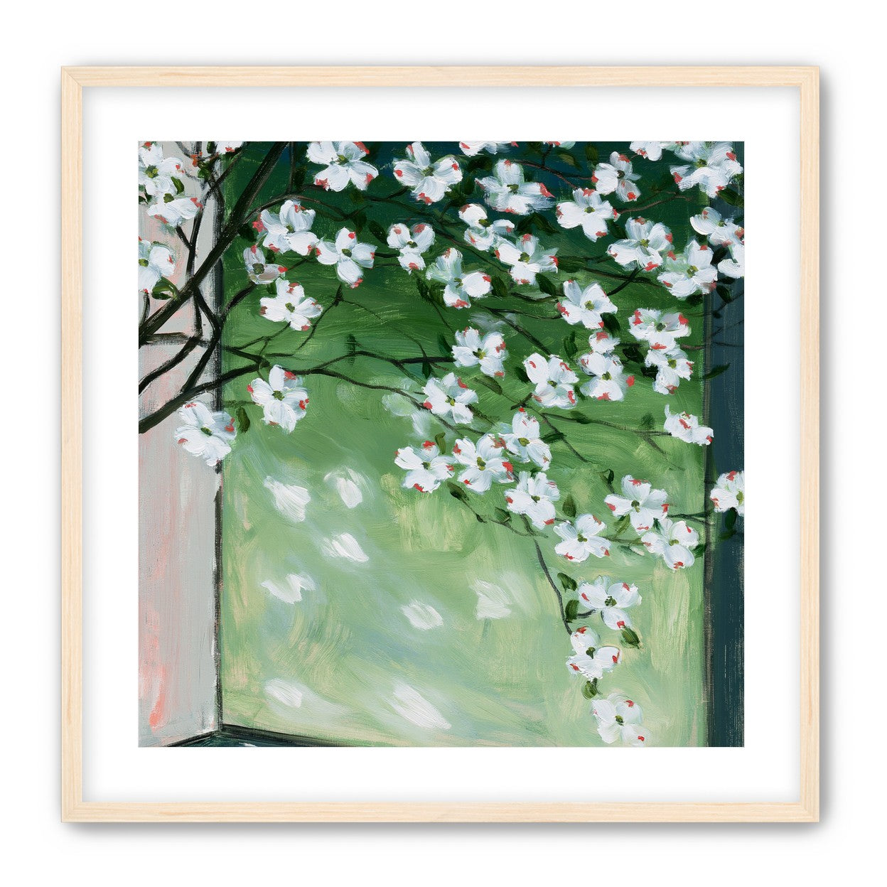 Blossoms at the windowpane
