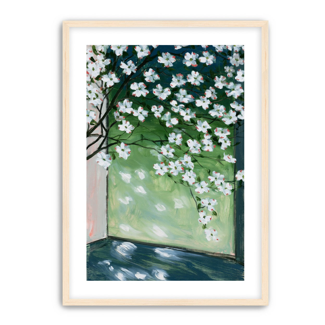 Blossoms at the windowpane
