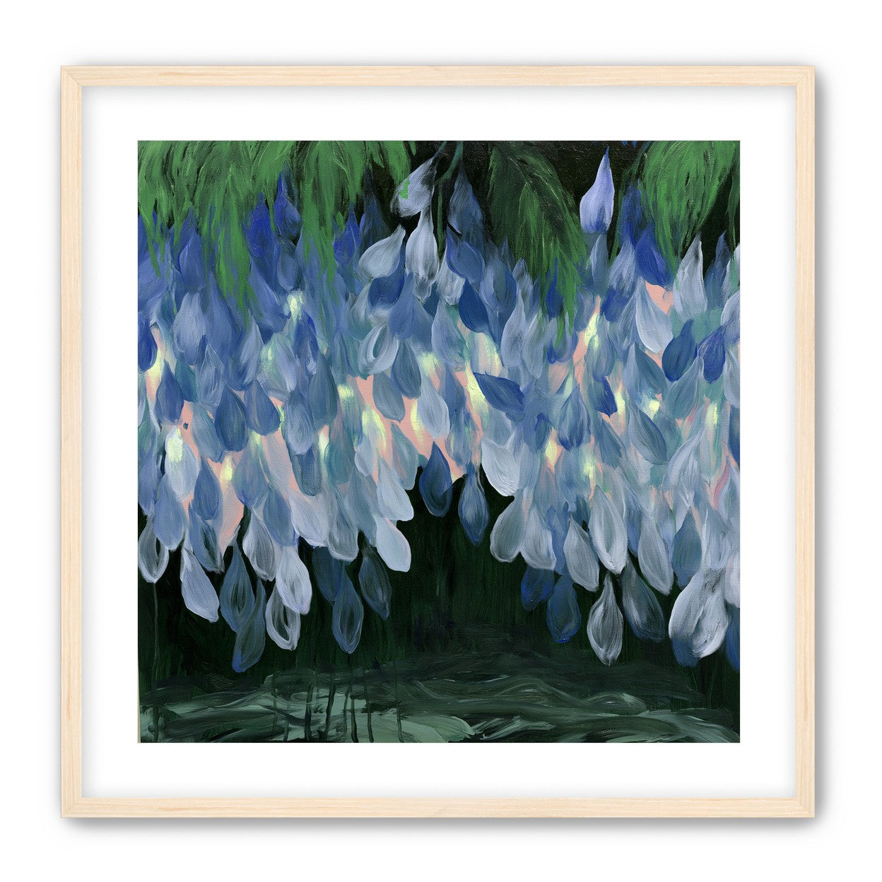 Wisteria over still water