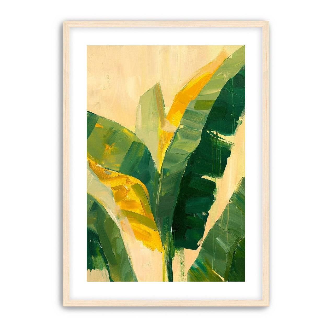 Yellow breaks through green leaves